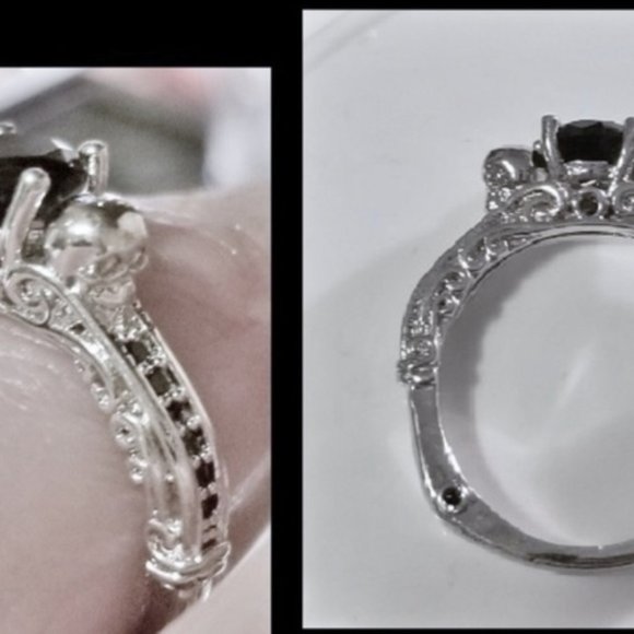 Detailed Goth Biker Skull Engagement Ring - Picture 3 of 8